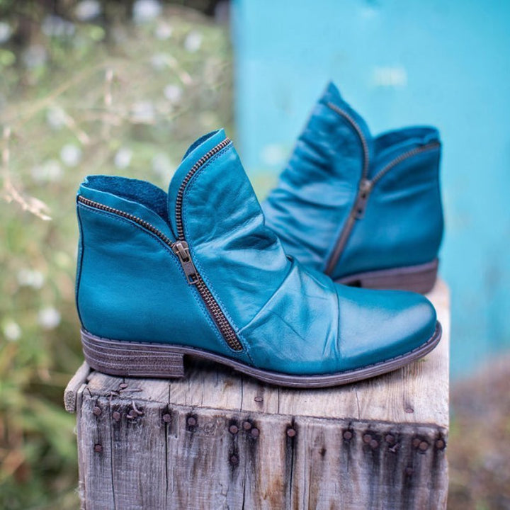 Marjorie | Stylish Zipper Ankle Boots - Ciara & Fiona