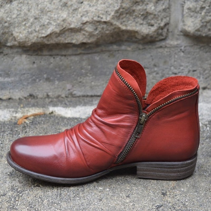 Marjorie | Stylish Zipper Ankle Boots - Ciara & Fiona