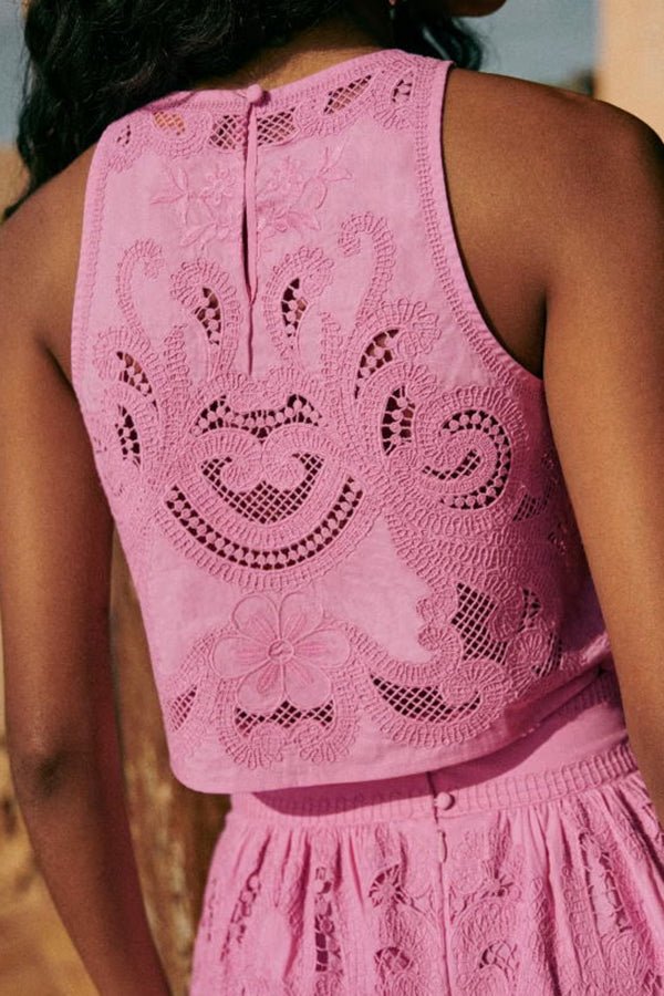 Meghan | Pink Bohemian Lace Set - Ciara & Fiona