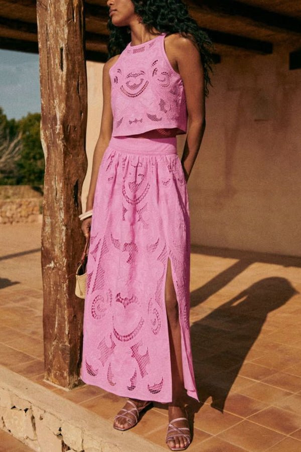 Meghan | Pink Bohemian Lace Set - Ciara & Fiona