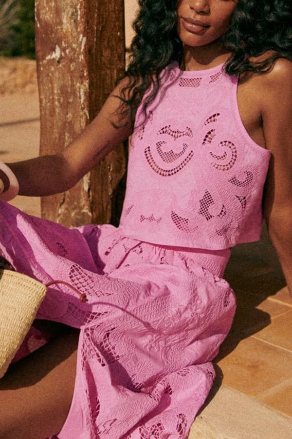 Meghan | Pink Bohemian Lace Set - Ciara & Fiona