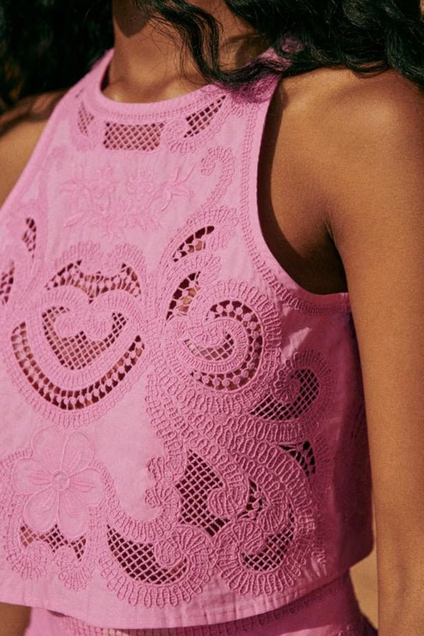 Meghan | Pink Bohemian Lace Set - Ciara & Fiona