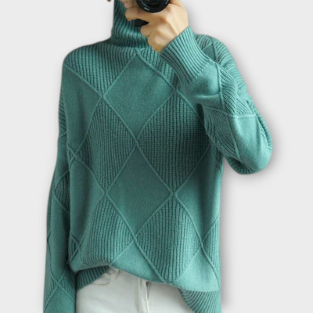Melanie - Comfortable Roll Neck Sweater - Ciara & Fiona