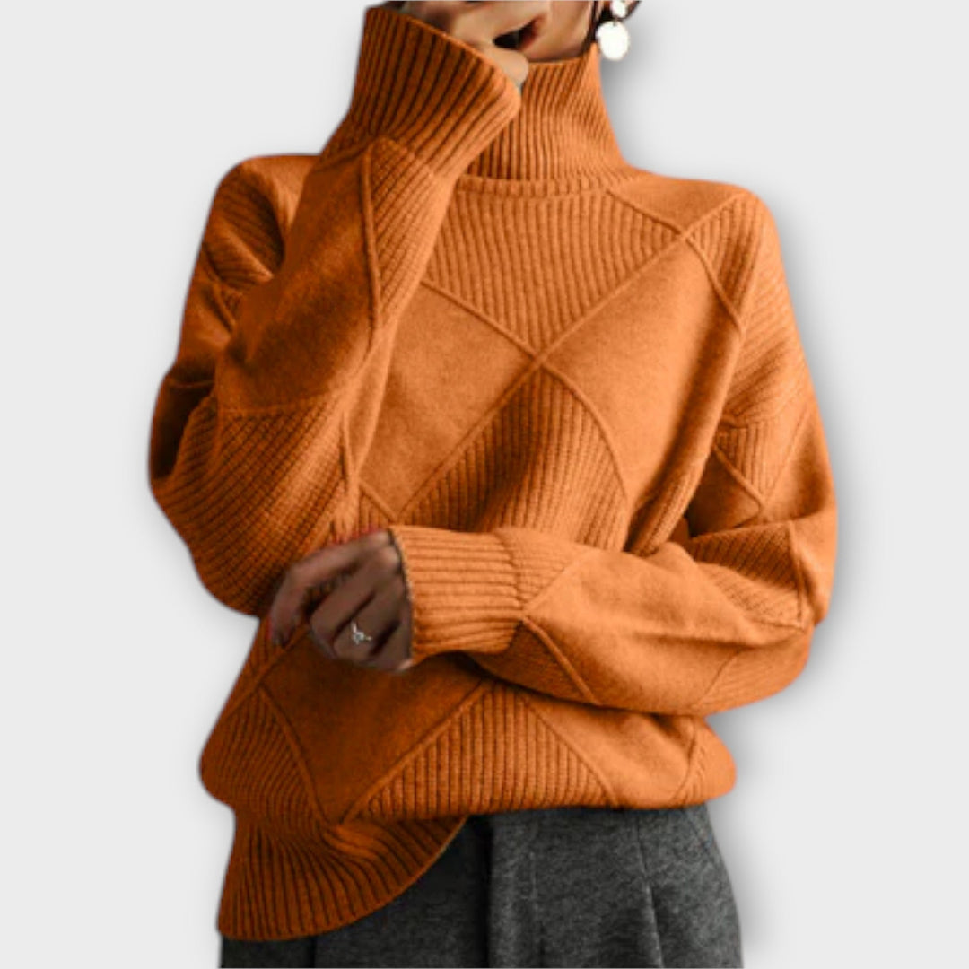 Melanie - Comfortable Roll Neck Sweater - Ciara & Fiona