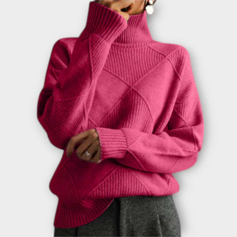 Melanie - Comfortable Roll Neck Sweater - Ciara & Fiona