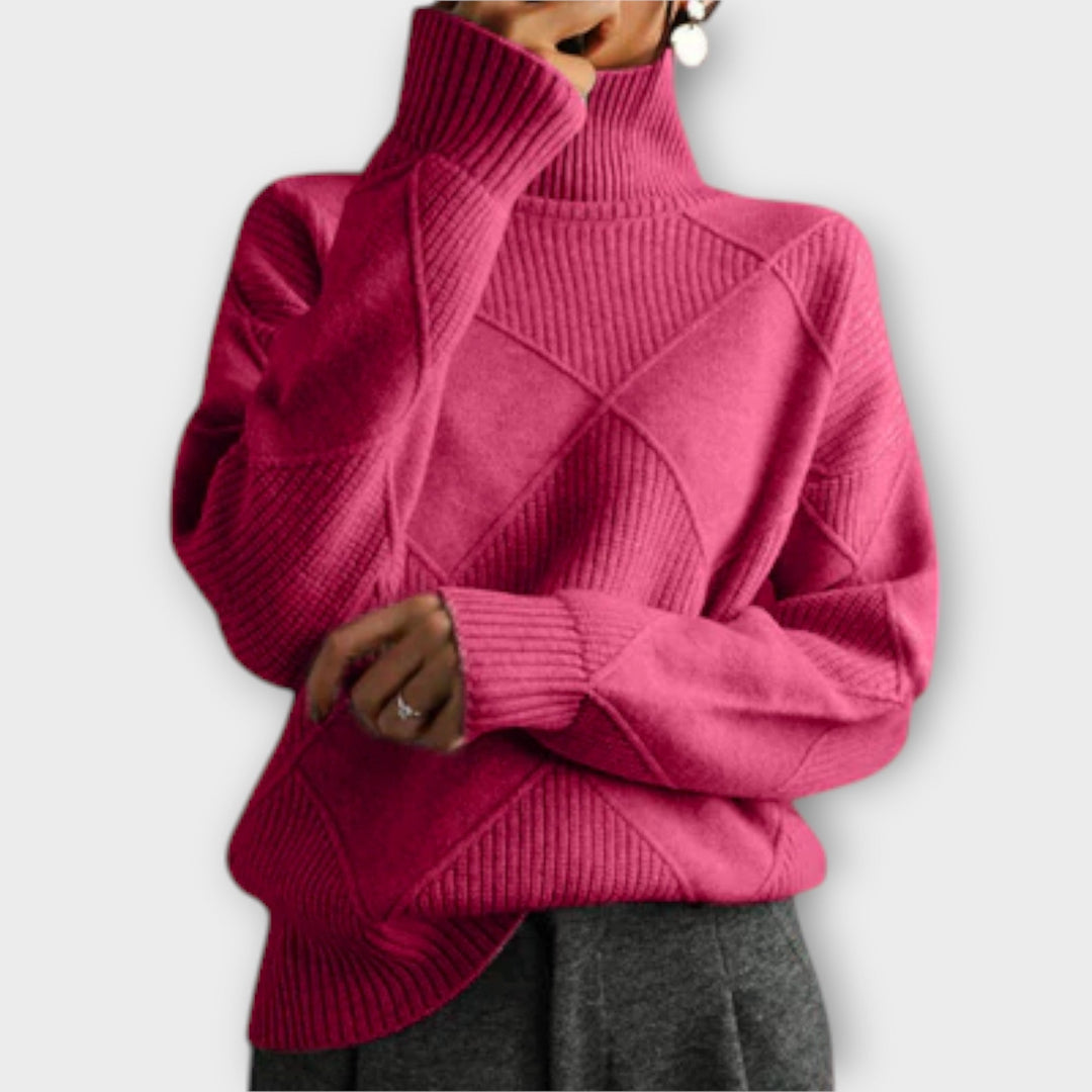 Melanie - Comfortable Roll Neck Sweater - Ciara & Fiona
