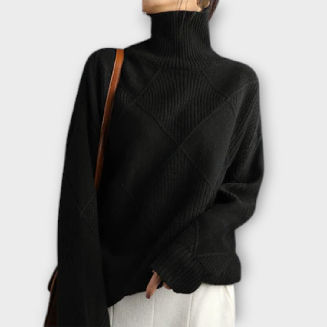 Melanie - Comfortable Roll Neck Sweater - Ciara & Fiona