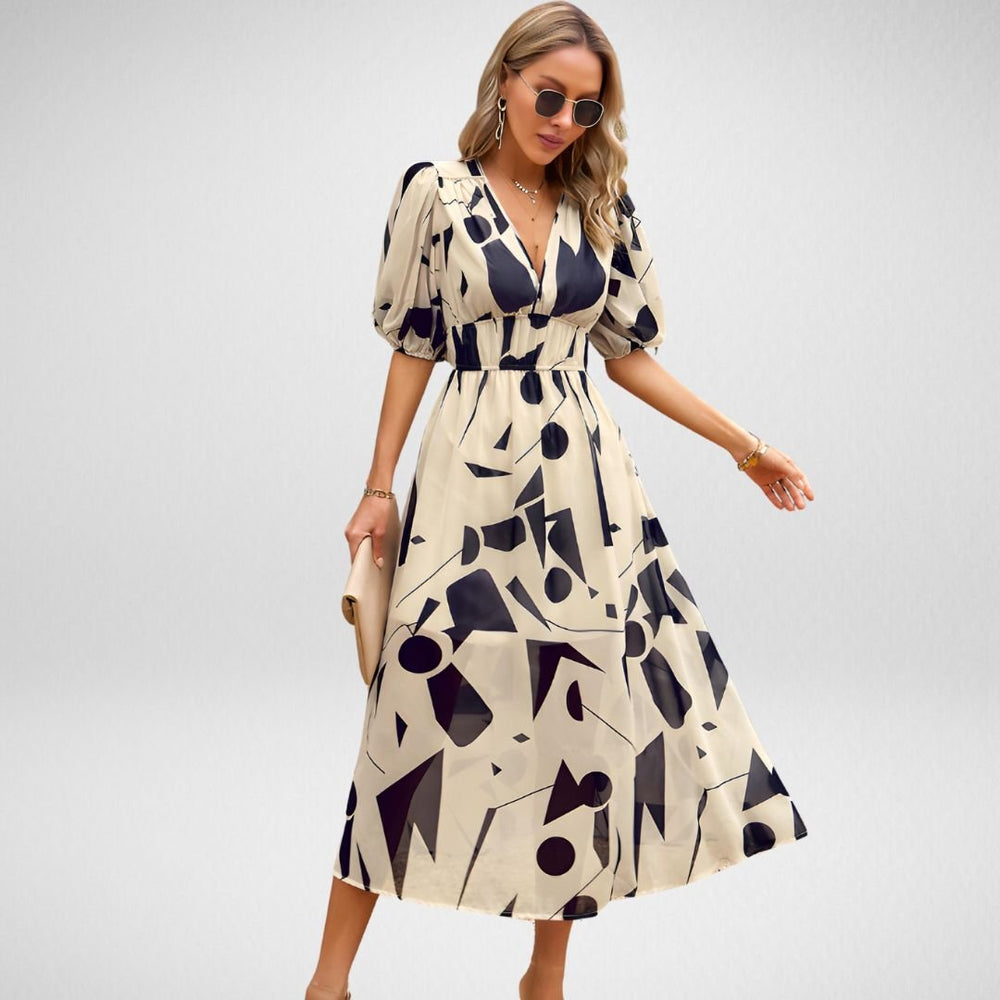 Meredith | Charming V - neck dress - Ciara & Fiona