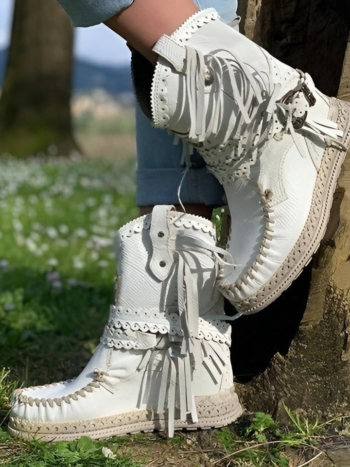 Meri | Boho Fringe Boots - Ciara & Fiona