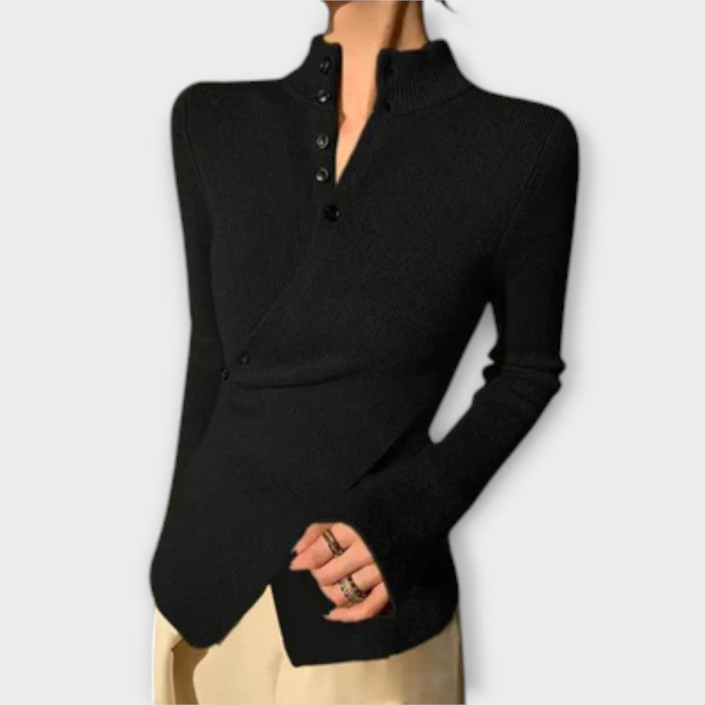 Michiko – Stylish Cotton Knit Sweater - Ciara & Fiona
