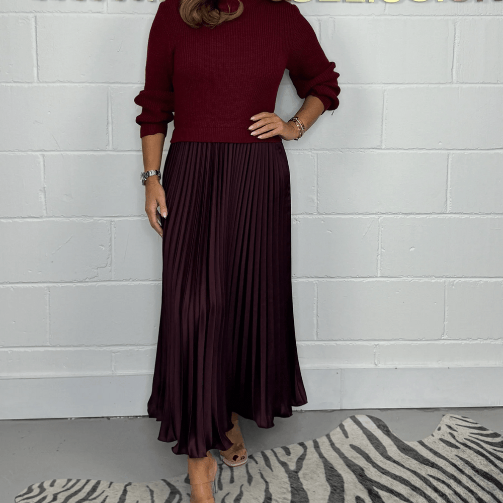 Mina | Long Dress with Belly Cover - Ciara & Fiona