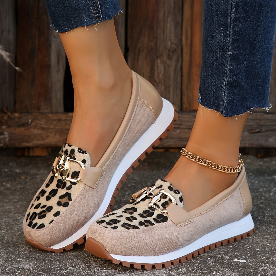 Mindy | Animal Print Cushioned Loafers - Ciara & Fiona