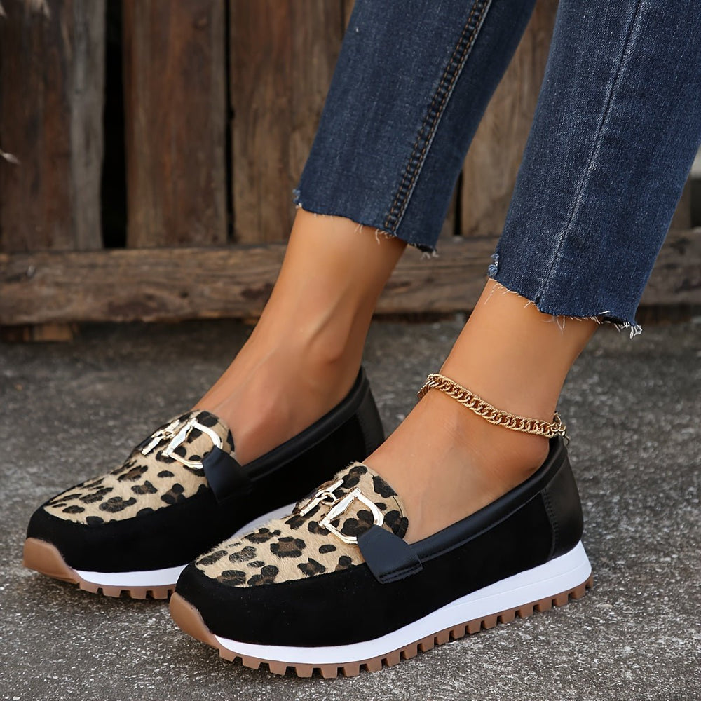 Mindy | Animal Print Cushioned Loafers - Ciara & Fiona