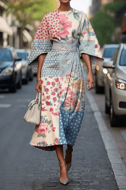 Moxlan | Elegant Floral Dress - Ciara & Fiona