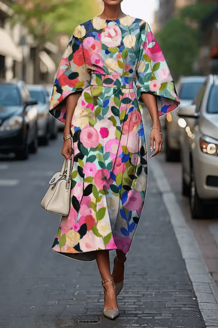 Moxlan | Elegant Floral Dress - Ciara & Fiona