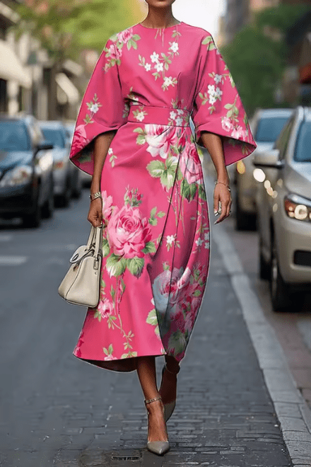 Moxlan | Elegant Floral Dress - Ciara & Fiona