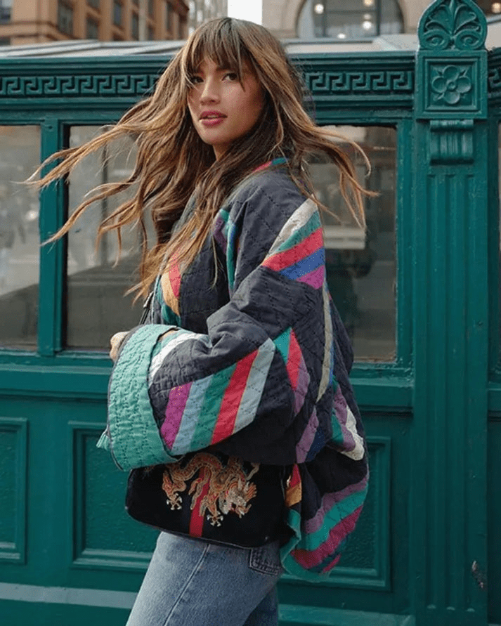 NOVARA | Bold Retro Patchwork Coat - Ciara & Fiona