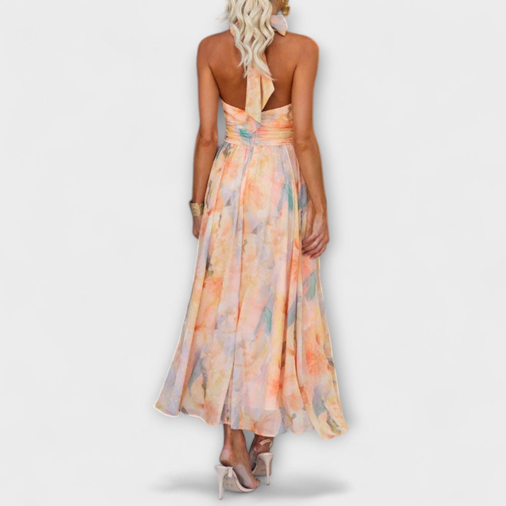Ofelia | Watercolor Print Maxi Dress - Ciara & Fiona