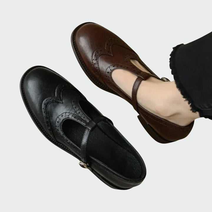 Olivia – Elegant Leather Mary Jane Shoes - Ciara & Fiona