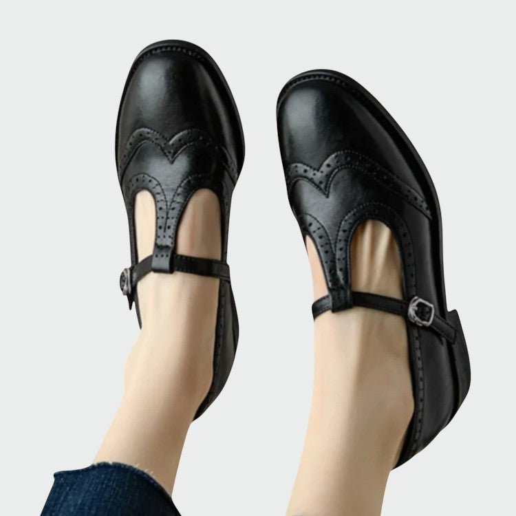 Olivia – Elegant Leather Mary Jane Shoes - Ciara & Fiona