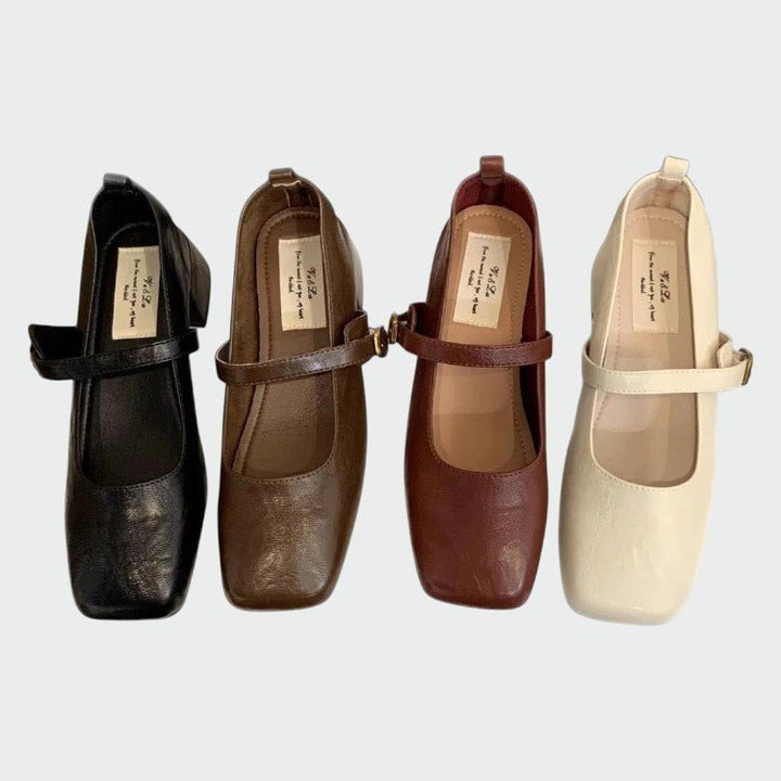Olivia – Square Tip High Heeled Mary Jane Shoes - Ciara & Fiona