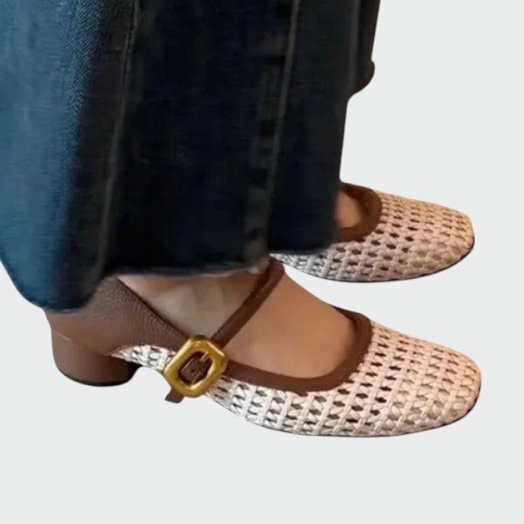 Olivia - Woven Buckle Mary Jane Shoes - Ciara & Fiona