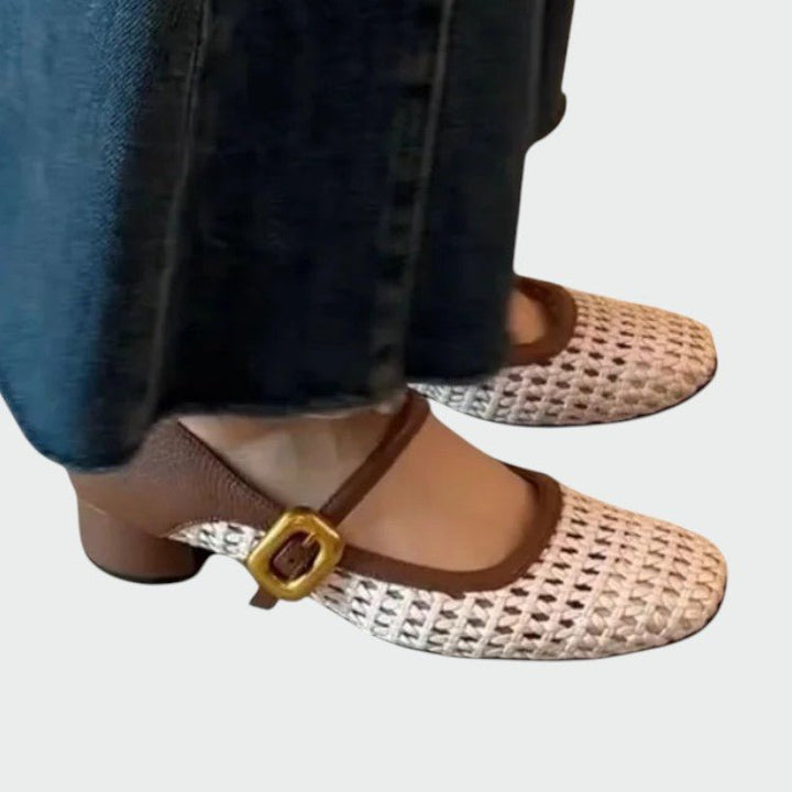 Olivia - Woven Buckle Mary Jane Shoes - Ciara & Fiona