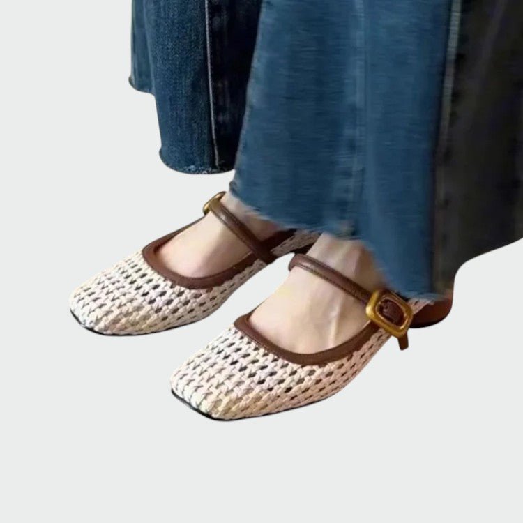 Olivia - Woven Buckle Mary Jane Shoes - Ciara & Fiona