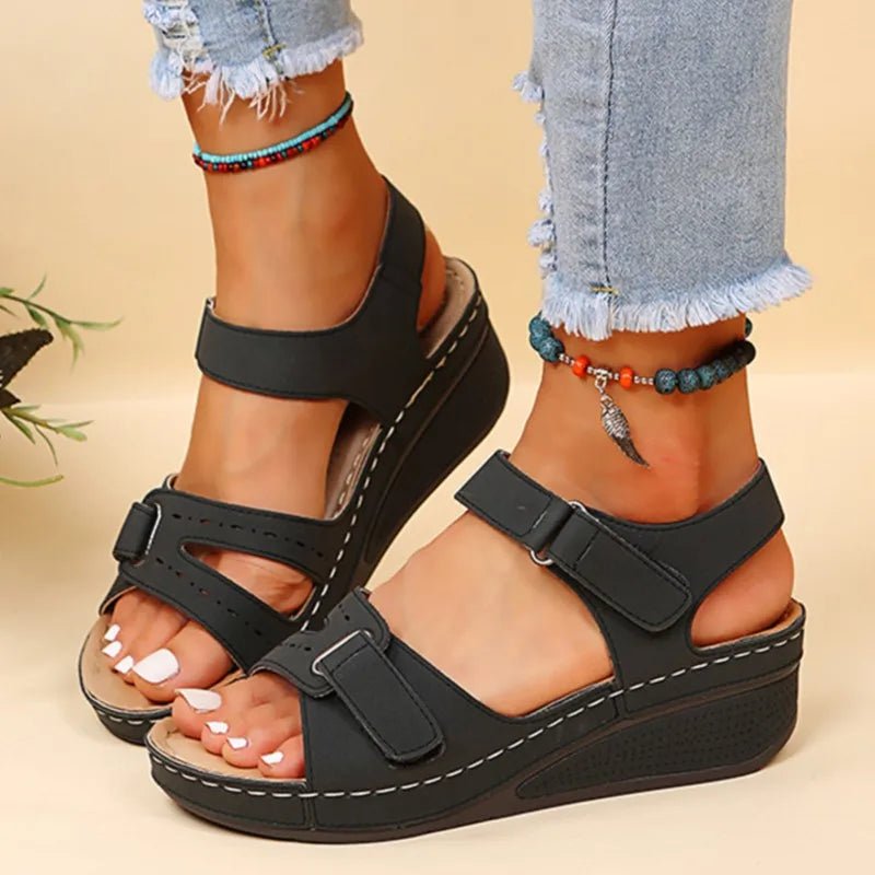 Phanie | Open Toe Orthopedic Sandals - Ciara & Fiona