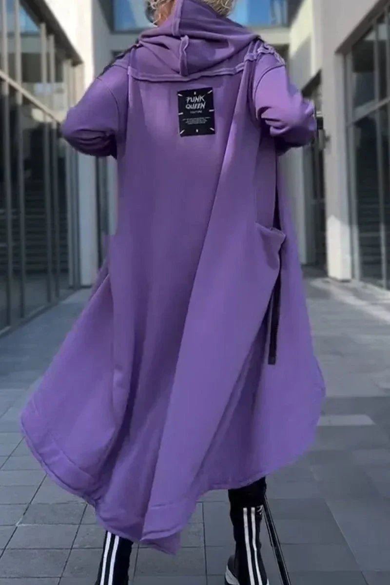 Rachele | Lightweight Long Zip - up Hoodie Dress - Ciara & Fiona