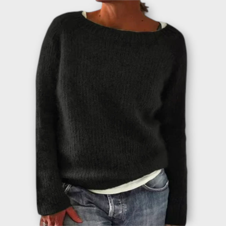 Regine – Solid Color Knit Sweater - Ciara & Fiona