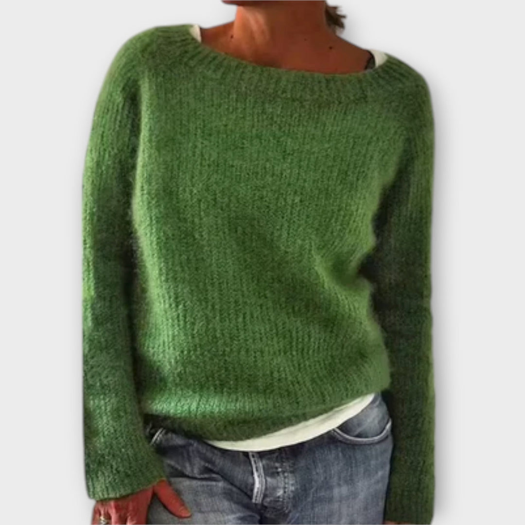 Regine – Solid Color Knit Sweater - Ciara & Fiona