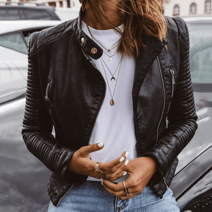 Santana | Real Leather Jacket - Ciara & Fiona