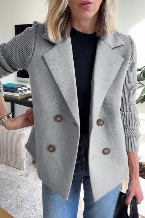 SASHA | Jacket with Knit Sleeves - Ciara & Fiona