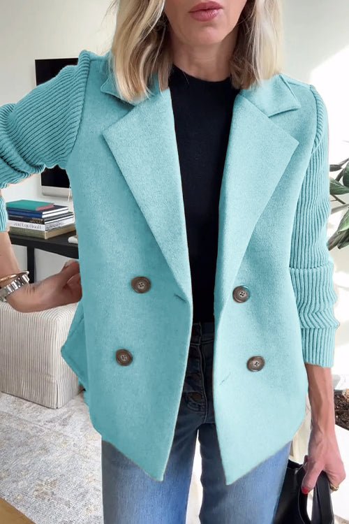 SASHA | Jacket with Knit Sleeves - Ciara & Fiona