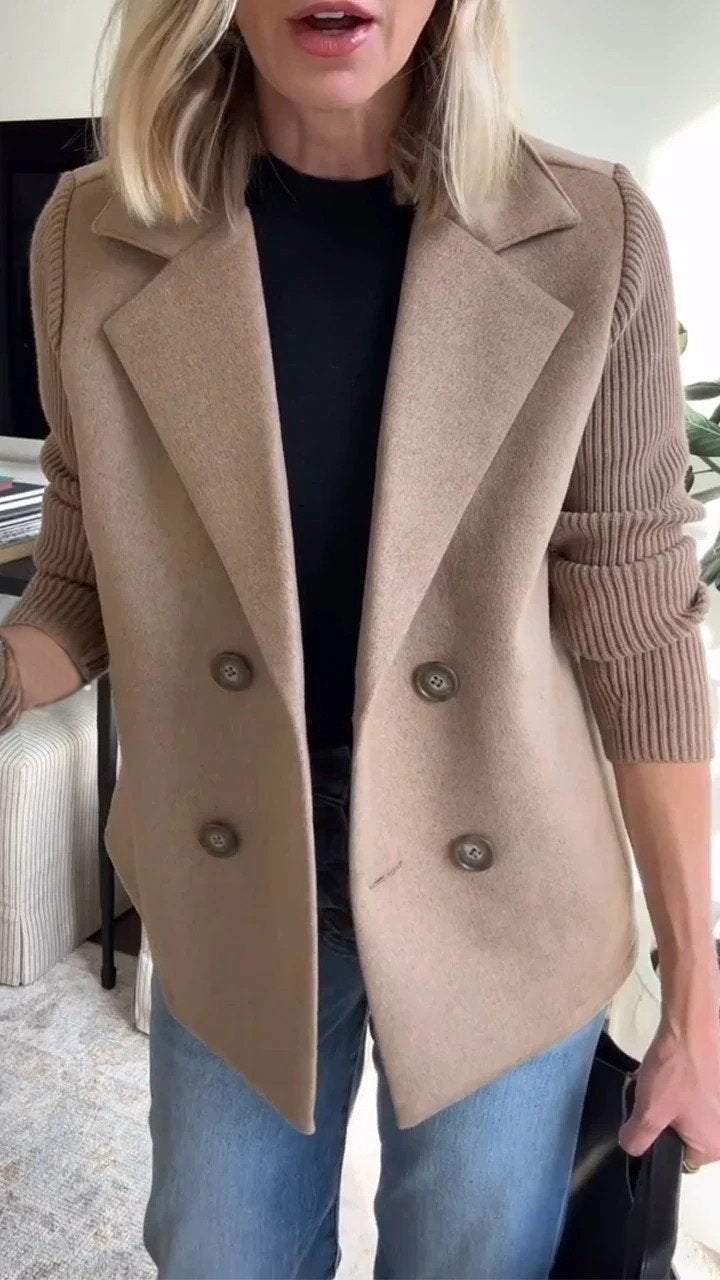 SASHA | Jacket with Knit Sleeves - Ciara & Fiona