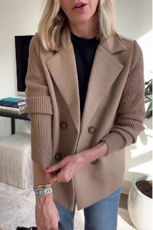 SASHA | Jacket with Knit Sleeves - Ciara & Fiona