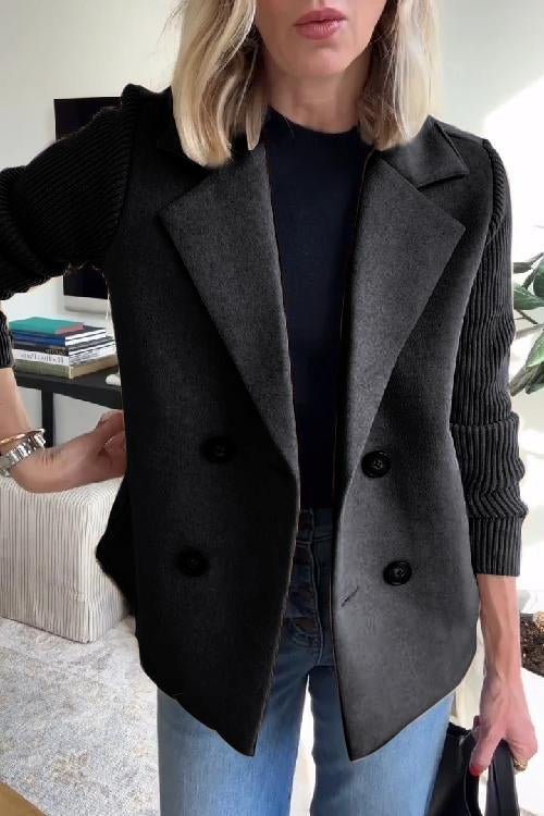 SASHA | Jacket with Knit Sleeves - Ciara & Fiona