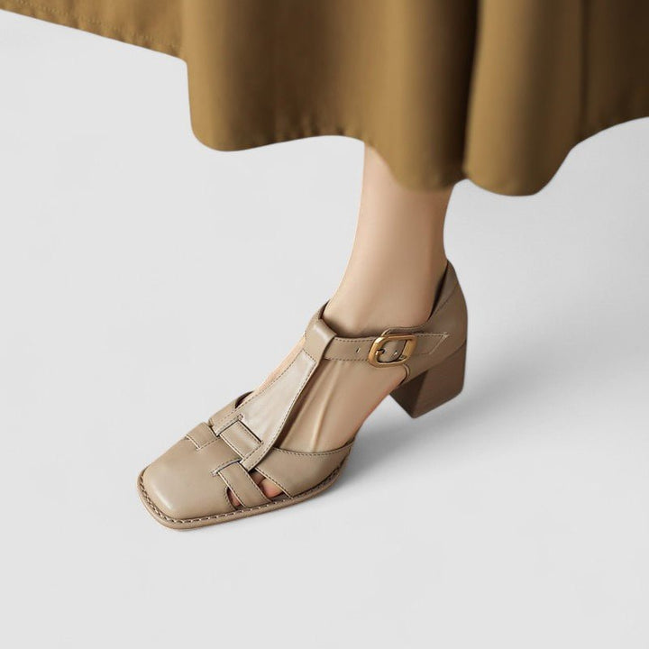 Scarlett – Orthopaedic T - Strap Block Heels - Ciara & Fiona