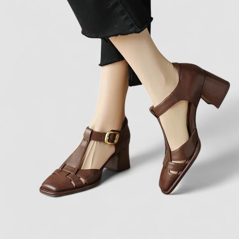 Scarlett – Orthopaedic T - Strap Block Heels - Ciara & Fiona