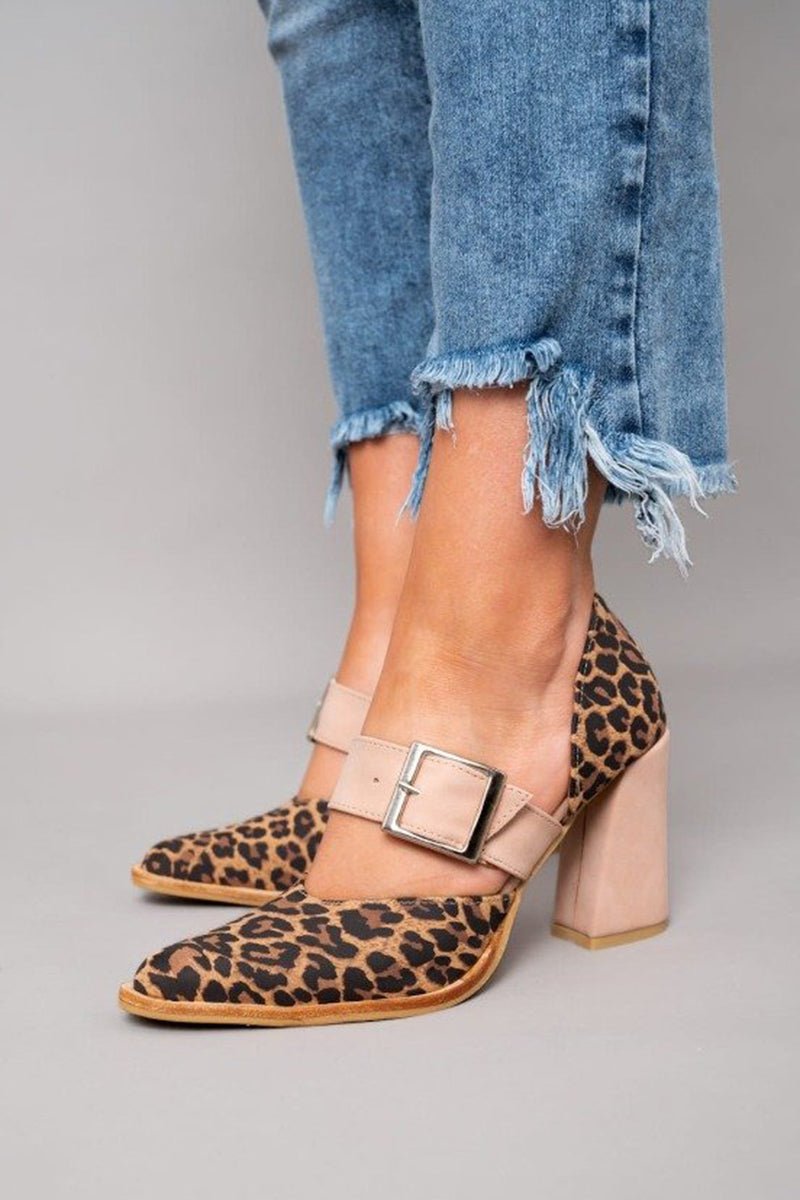 Selveta | Leopard Print Suede Heels - Ciara & Fiona