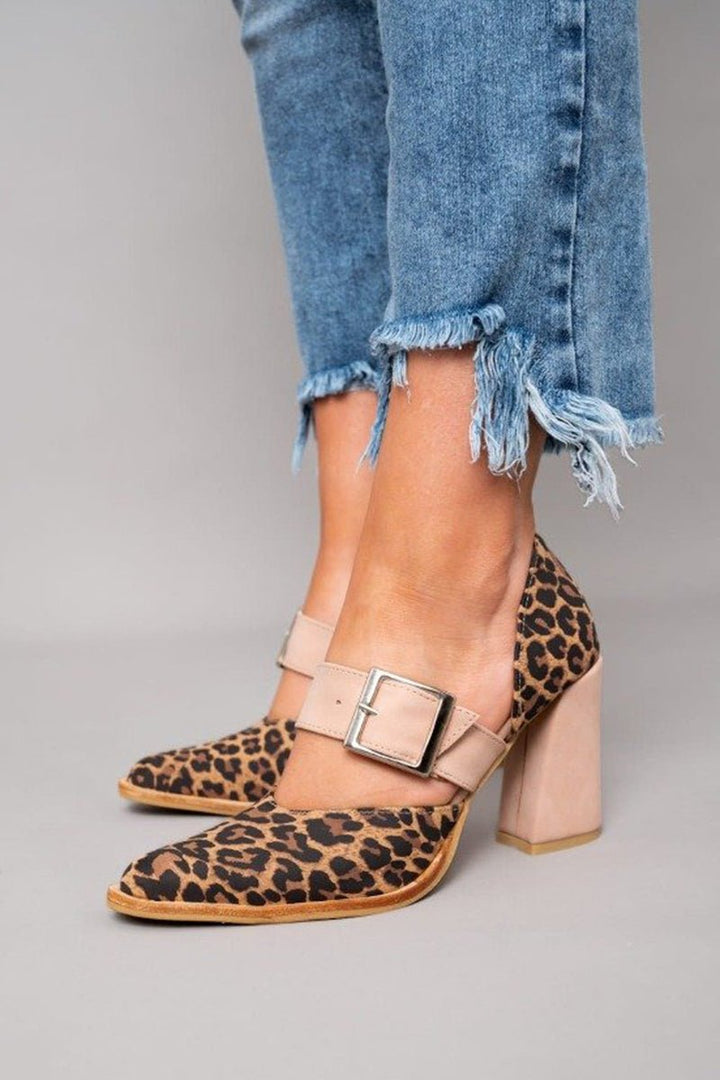Selveta | Leopard Print Suede Heels - Ciara & Fiona