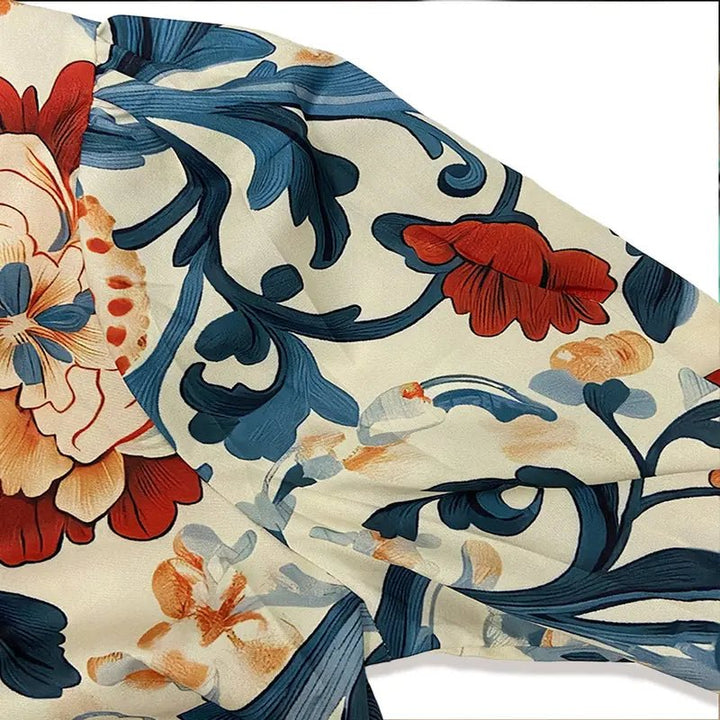 Serenity | Classy Vintage Floral Printed Blouse - Ciara & Fiona