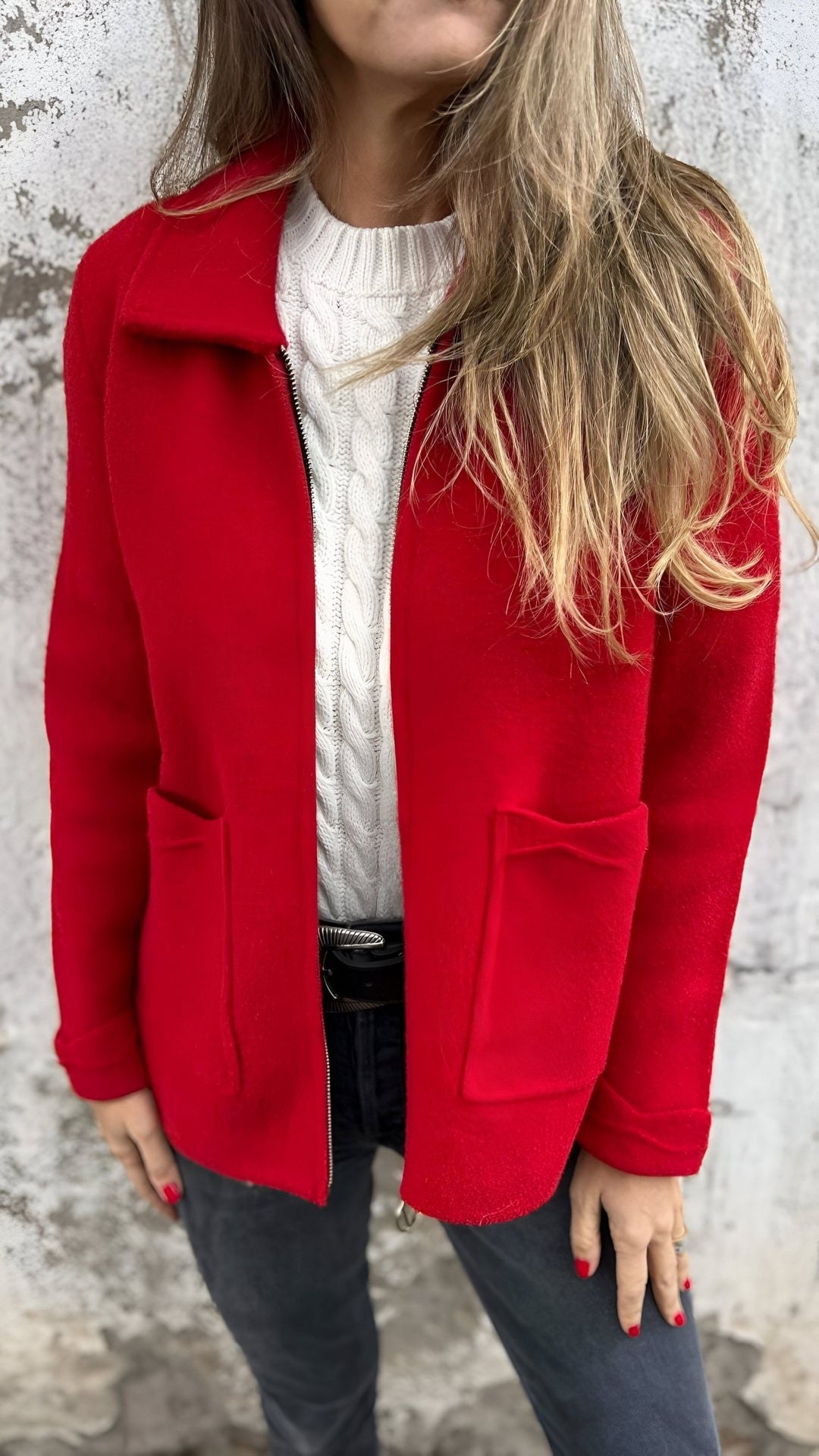 Sutton | Stylish Lapel Zipper Jacket - Ciara & Fiona