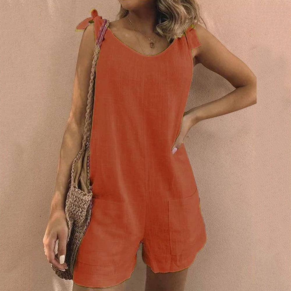 Udella | Bow Strap Pocket Playsuit - Ciara & Fiona