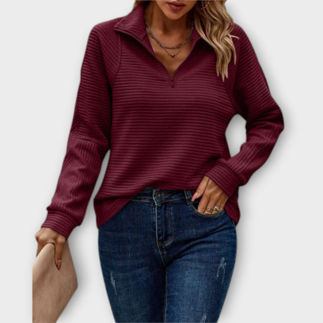 Vilja - Half - Zip Sweater - Ciara & Fiona